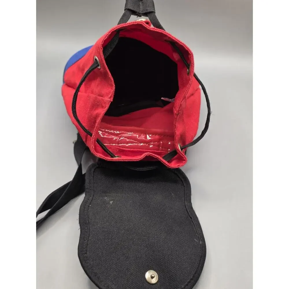 Vtg 90s Disney Store Winnie the Pooh Kidcore Mini Backpack Red Blue Yellow Bag